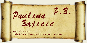Paulina Bajičić vizit kartica
